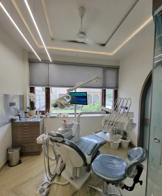 Modern interior of Gupta Dental Hospital in Chandigarh showing advanced dental equipment and comfortable treatment chairs
