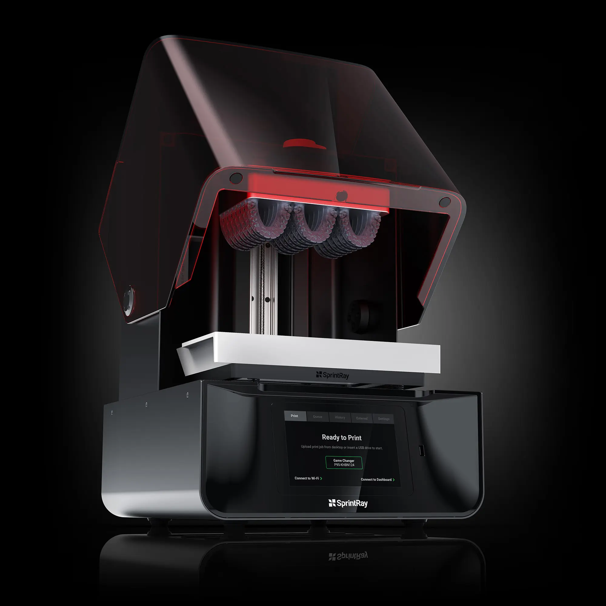 3D dental printer producing same-day crowns and surgical guides at Gupta Dental Hospital